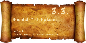 Budaházi Botond névjegykártya